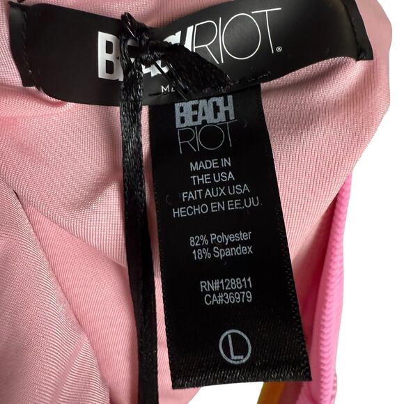 Beach Riot Emmy Pastel Macaron Colorblock High Waisted Bikini Bikini Bottoms L - Picture 10 of 10